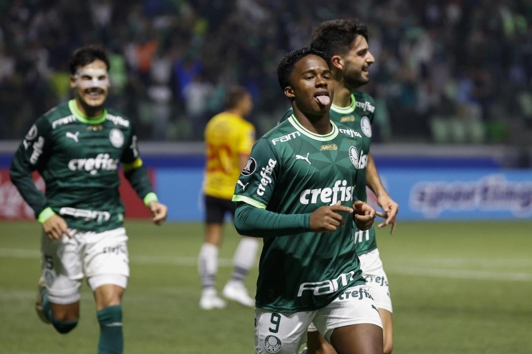 Endrick volvió a hacerlo: gol y liderato provisional para Palmeiras. EFE