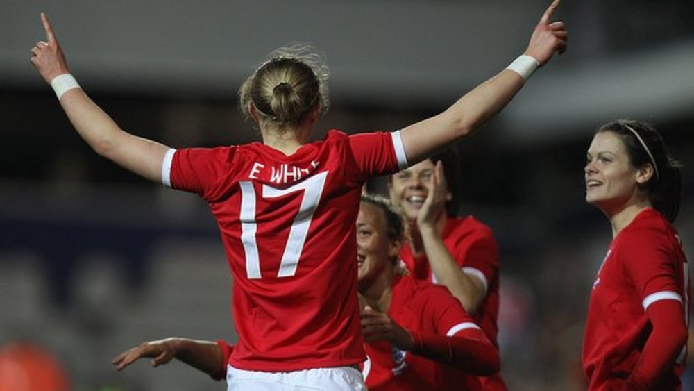 England footballer Ellen White returns to the squad for the European Championship qualifiers. Twitter
