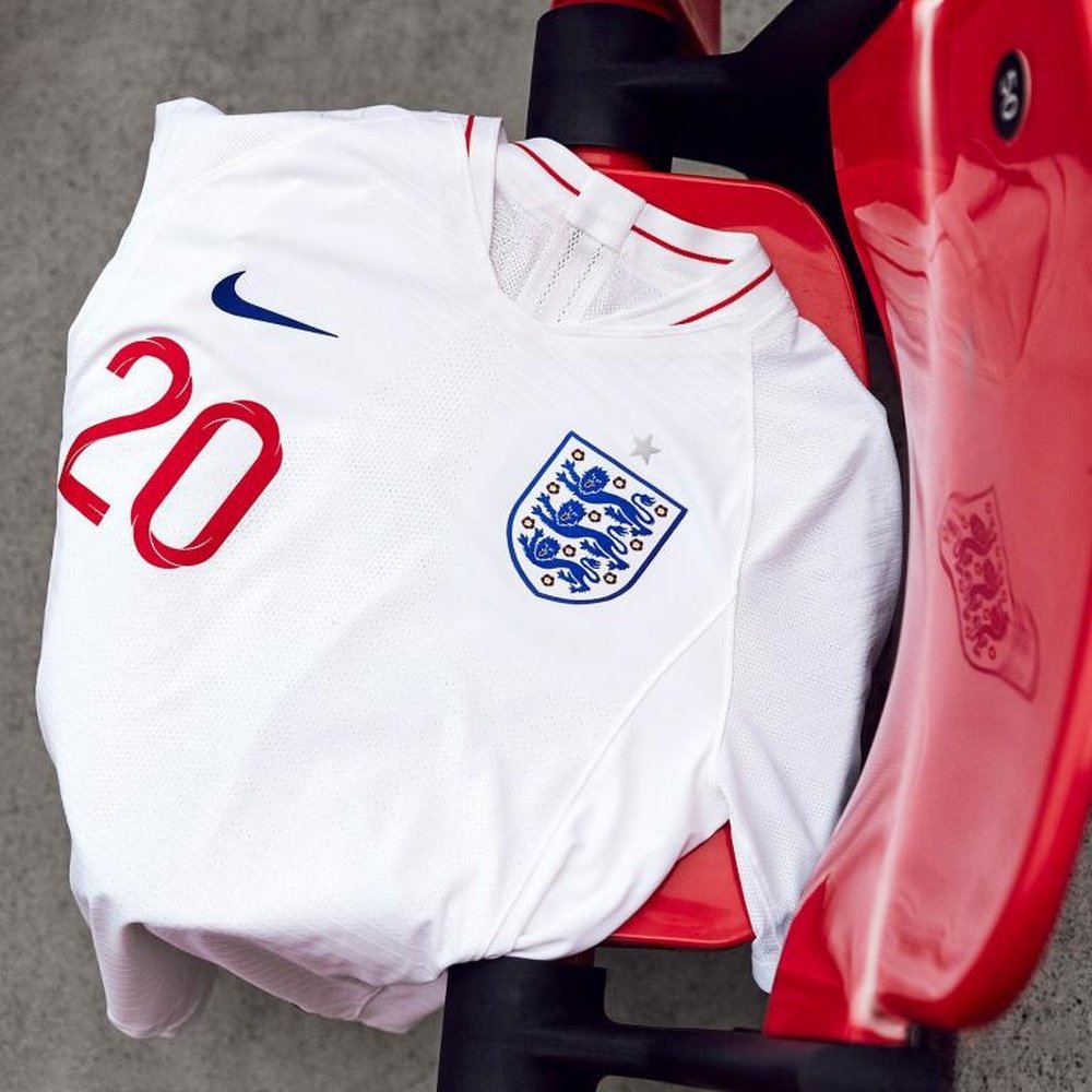 England's new home kit sticks with traditional white. Nike