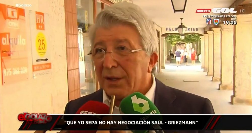 Cerezo said he knew nothing about the Saul-Griezmann swap. Screenshot/GOL