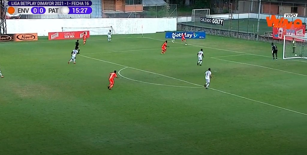 Envigado ganó con contundencia a Patriotas Boyacá. Captura/WinSports