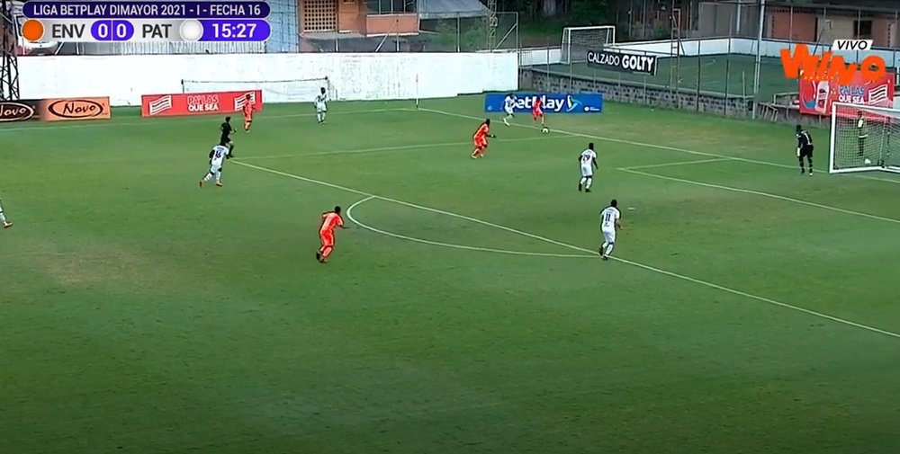 Envigado ganó con contundencia a Patriotas Boyacá. Captura/WinSports