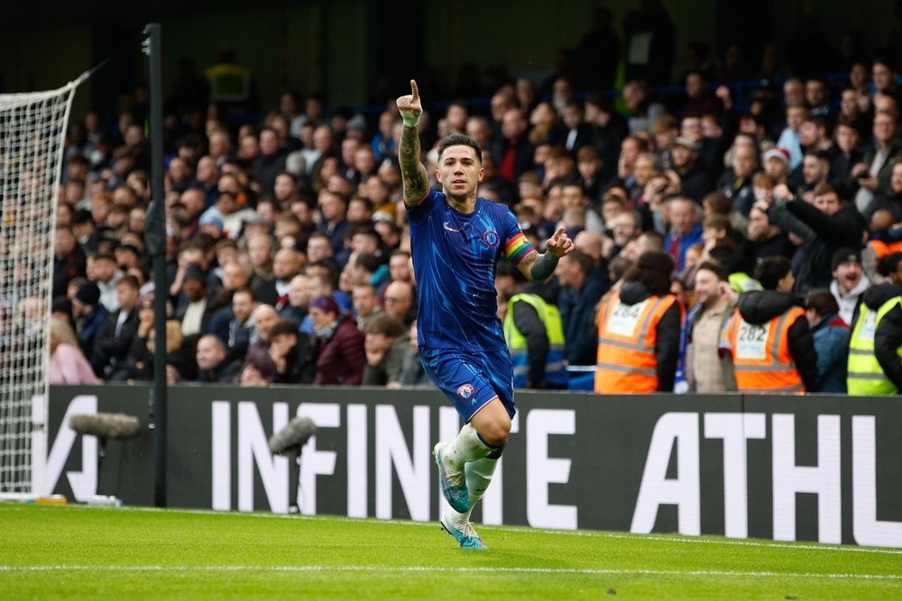 Enzo scored for Chelsea against Aston Villa. EFE