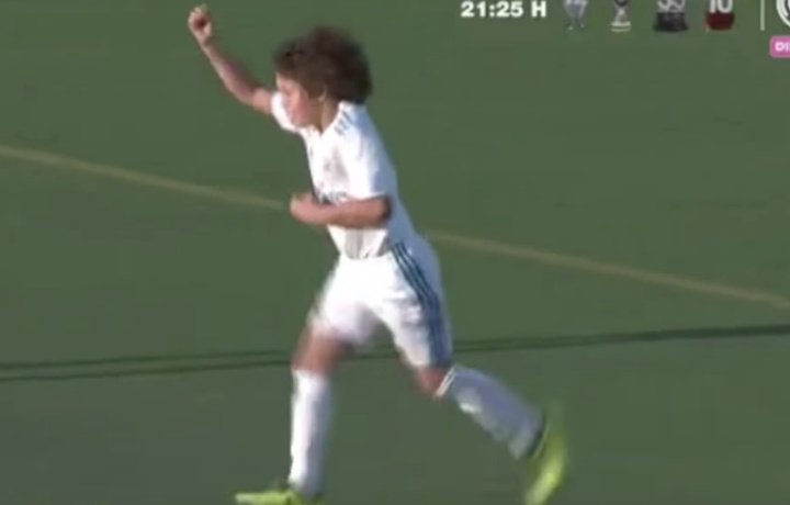 El talento se lleva en la sangre: el hijo de Marcelo debutó en el Madrid con un 'hat trick'