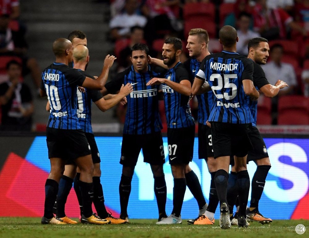 El delantero del Inter fue protagonista con dos buenos goles. Twitter/Inter