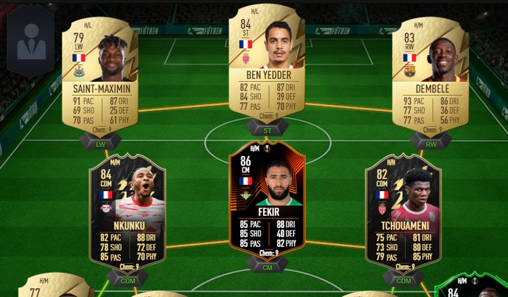 Equipo aproximado de 350.0000 monedas con Fekir RTTK. FUTBIN