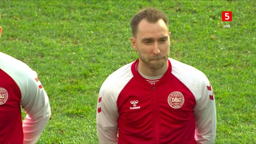 Eriksen once again played at the Parken Stadium, Screenshot/5live
