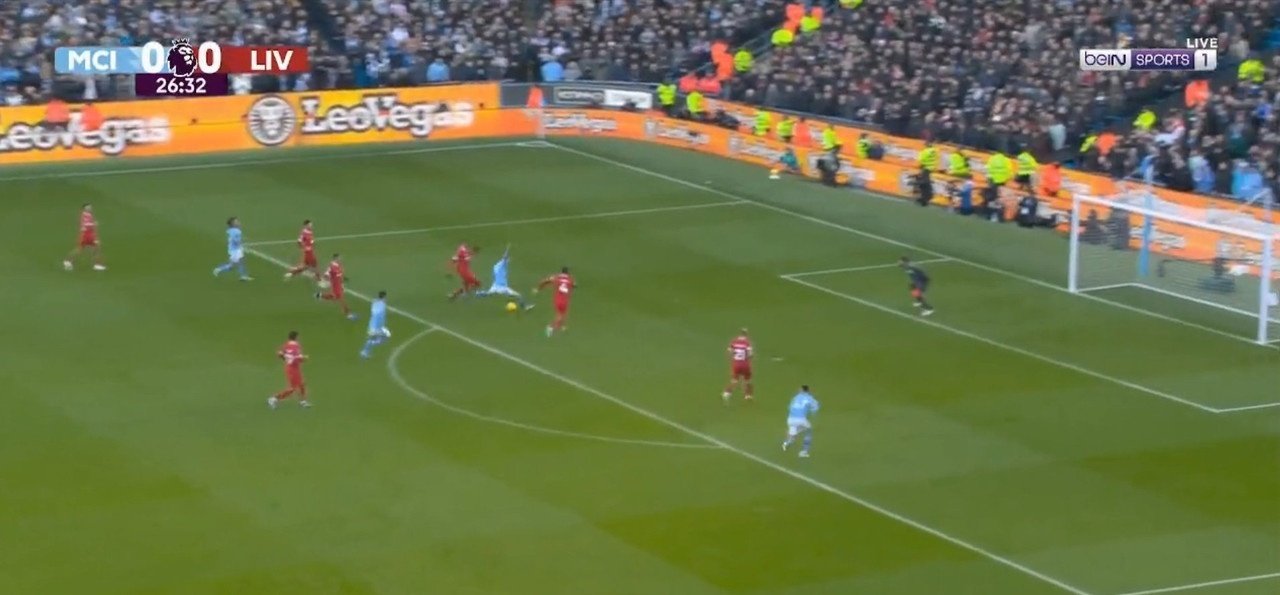 Haaland became the fastest player to hit 50 Premier League goals. Screenshot/beINSports1