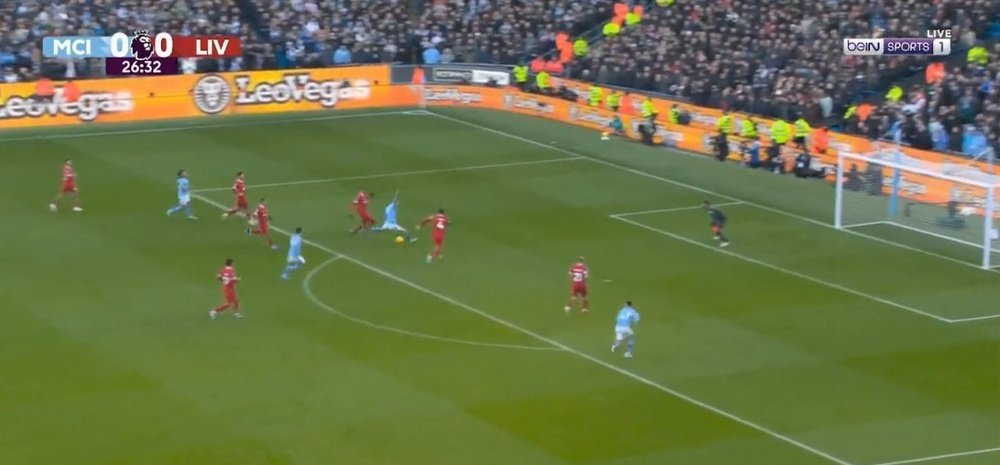 Haaland became the fastest player to hit 50 Premier League goals. Screenshot/beINSports1