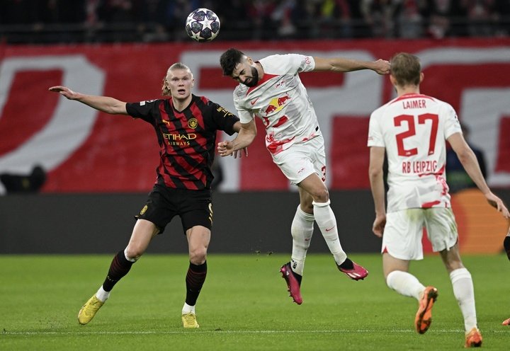 Man City unable to stop Leipzig's last-ditch effort