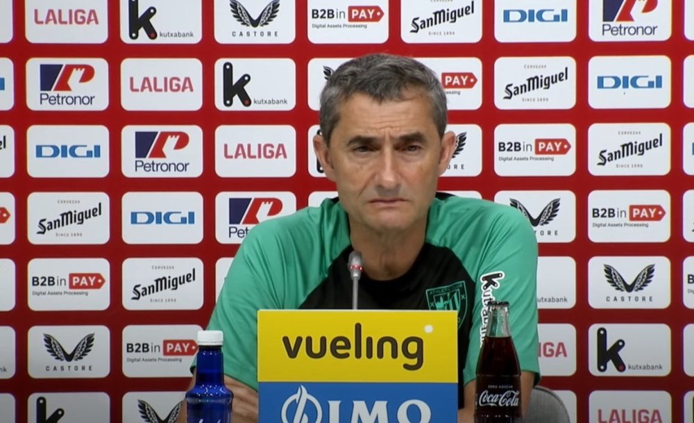 Valverde spoke about Nico Williams' link with Barcelona. Screenshot/Athletic