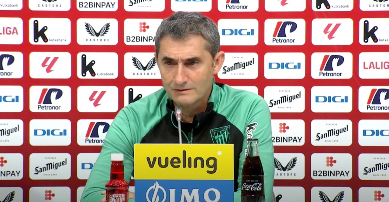 Ernesto Valverde habló en rueda de prensa. Captura/Athletic