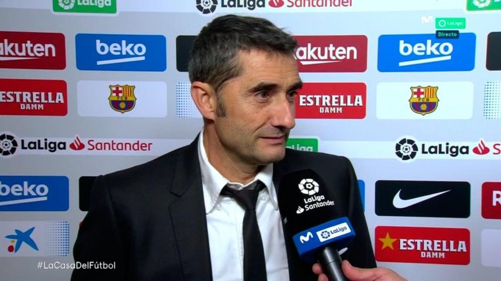 Valverde elogió a Messi y pidió paciencia con Griezmann. Captura/Movistar+