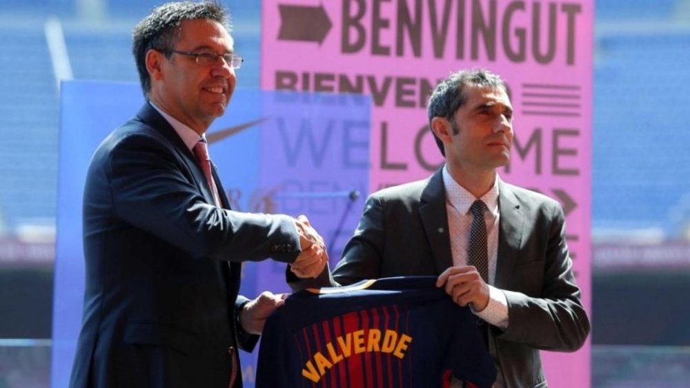 Bartomeu revealed that Valverde could leave Barca in the spring. EFE