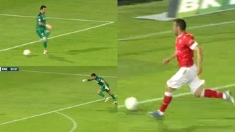 O nunca antes visto: Buffon cometeu um erro grosseiro e ofereceu um golo.Captura/SkyGOItalia