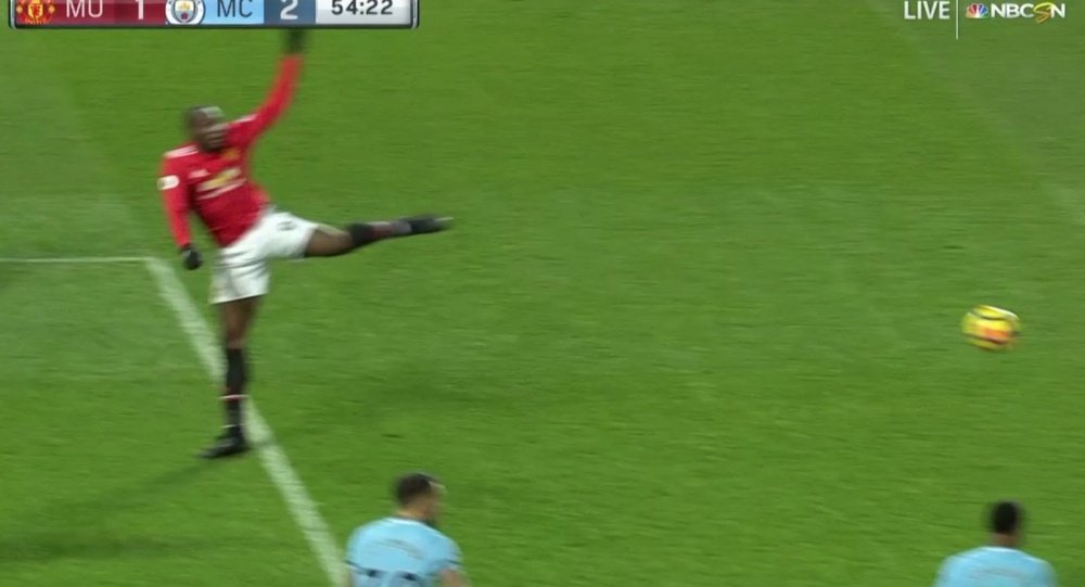 Lukaku's attempt to clear served only to tee up Otamendi. NBCSN
