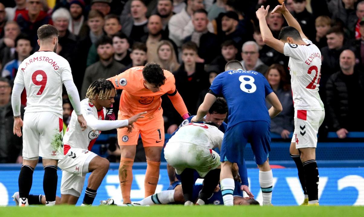 Cesar Azpilicueta spent the night in the hospital