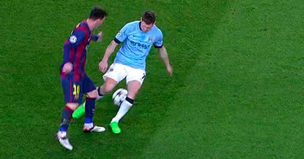 Espectacular caño de Leo Messi
