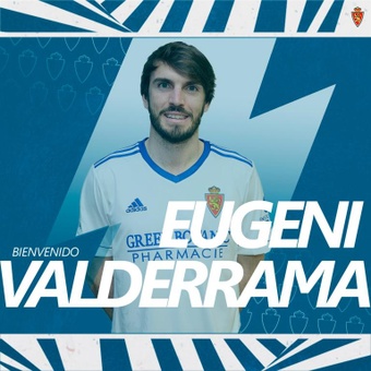 Eugeni Valderrama se incorpora a las filas del Zaragoza. Twitter/RealZaragoza