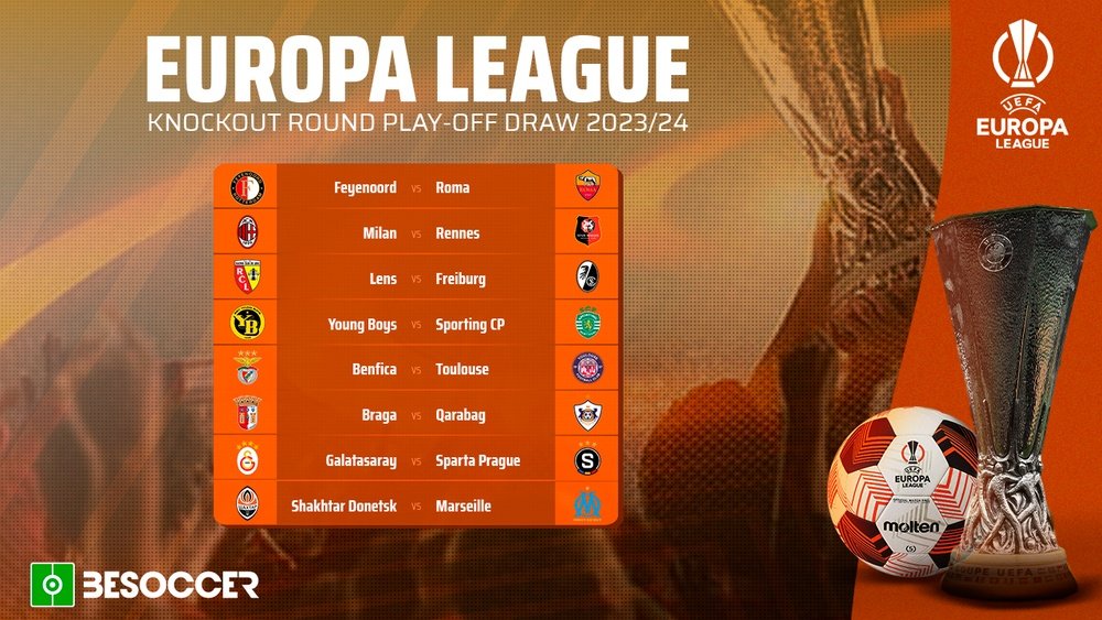 The draw for the Europa League knockout round play-offs was made on Monday. BeSoccer