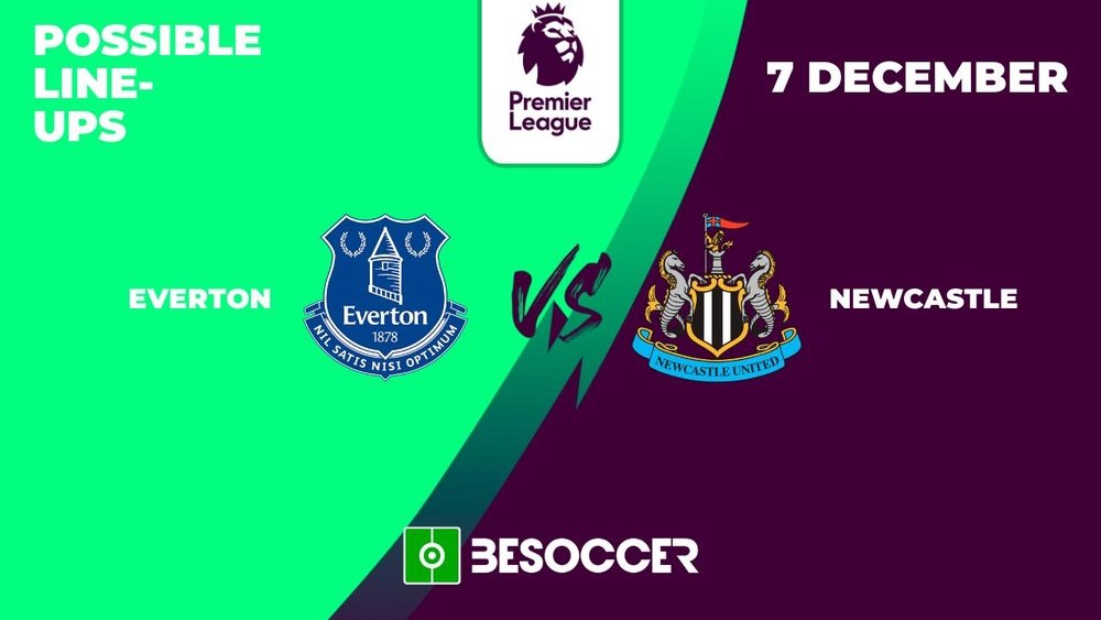 Everton v Newcastle, matchday 15, Premier League, 07/12/2023, possible lineups. BeSoccer