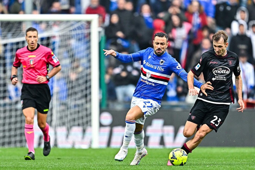 Empate sin trascendencia futbolística entre Sampdoria y Salernitana. EFE