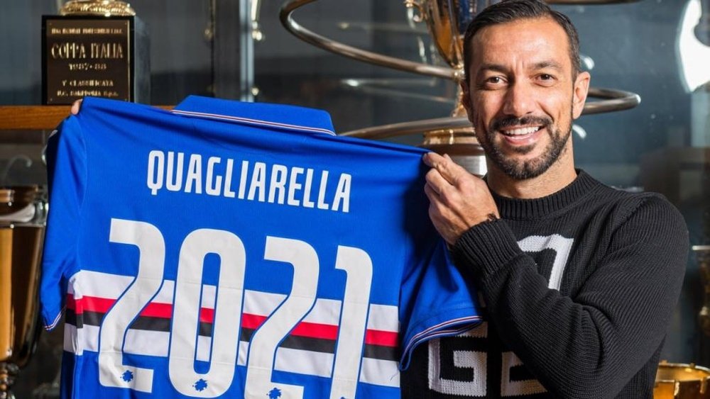 La Sampdoria renovó a su gran goleador. Twitter/sampdoria