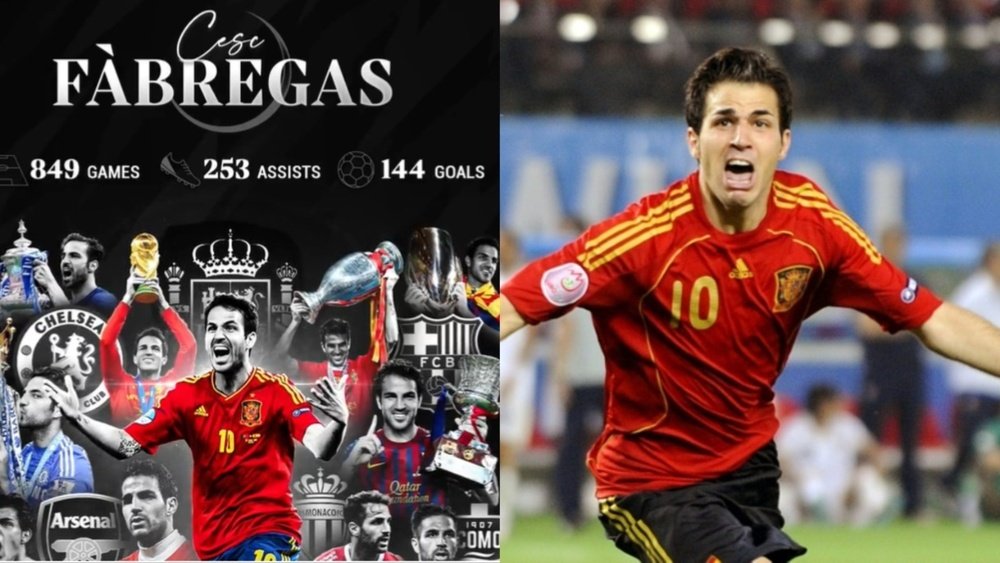 Cesc Fabregas won a World Cup with Spain in 2010. cesc4official/AFP