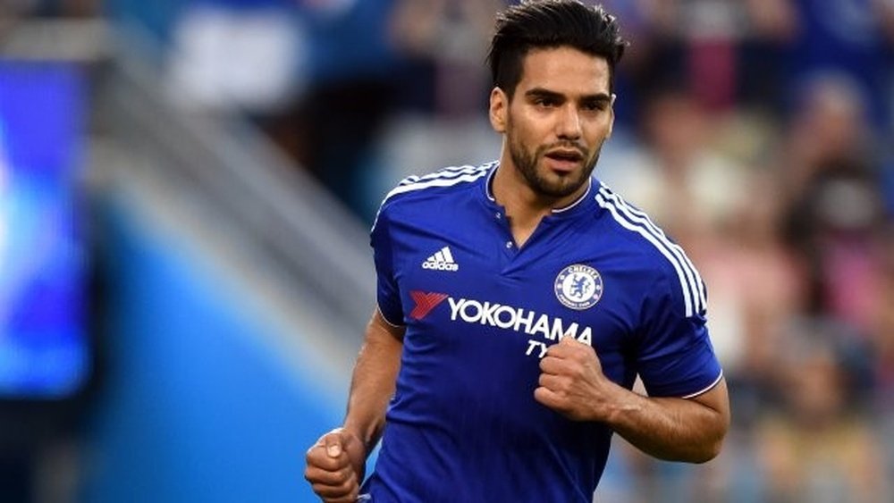 Falcao, durante un encuentro con el Chelsea. ChelseaFC