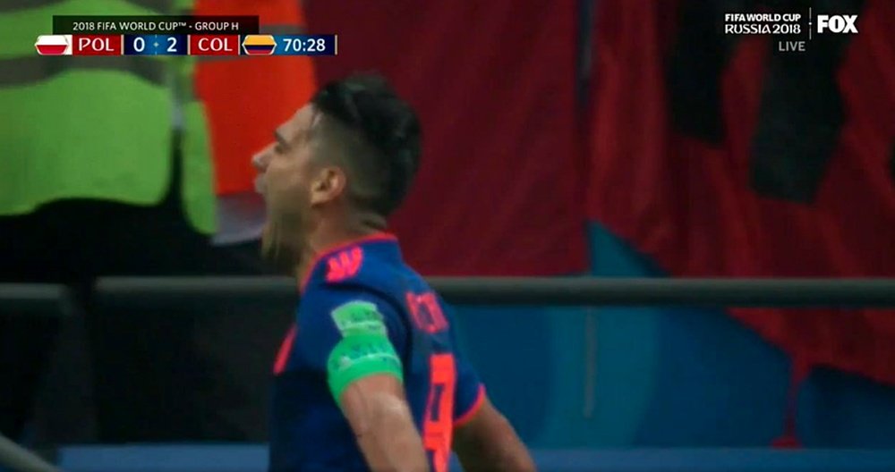 Falcao scored Colombia's second goal. EFE