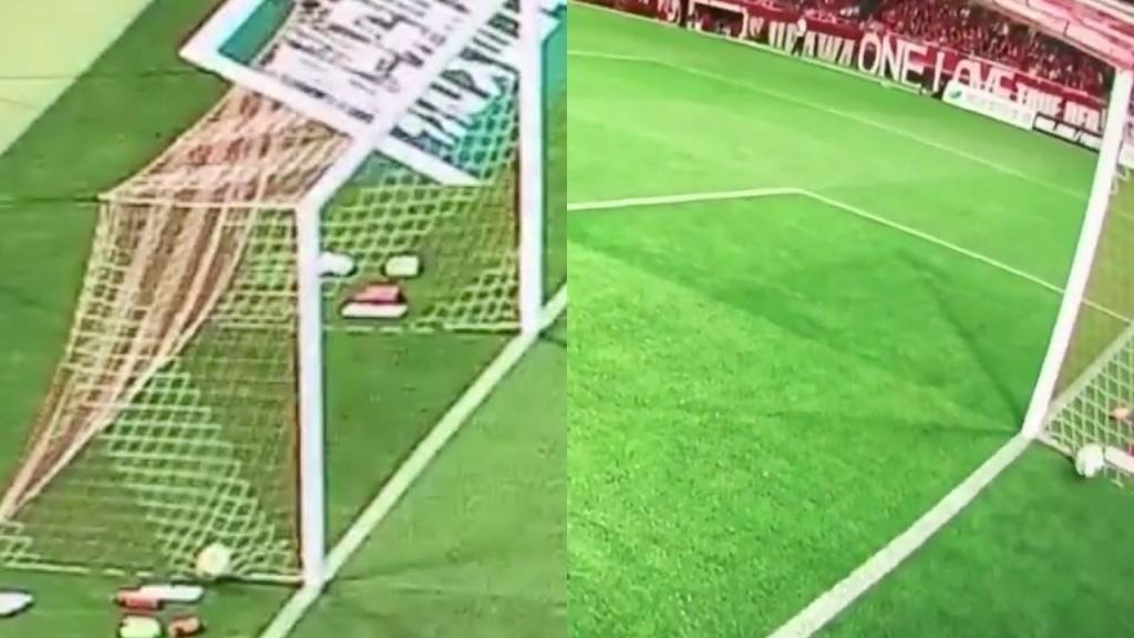 El balón rebotó en la red... ¡y el árbitro no dio gol!