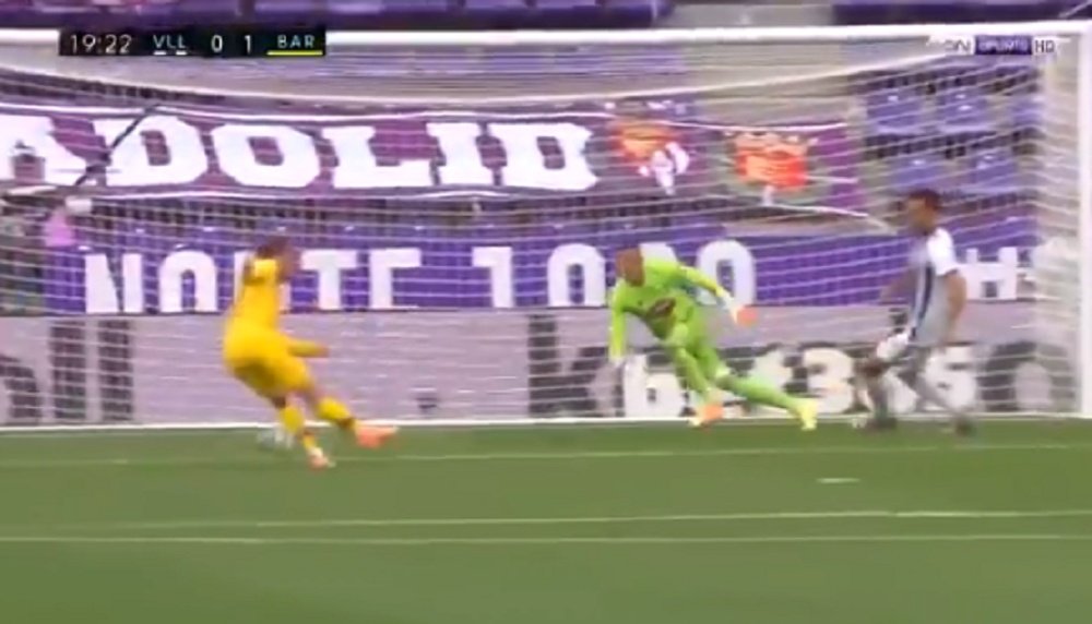 Griezmann missed a sitter. Screenshot/BeINSports