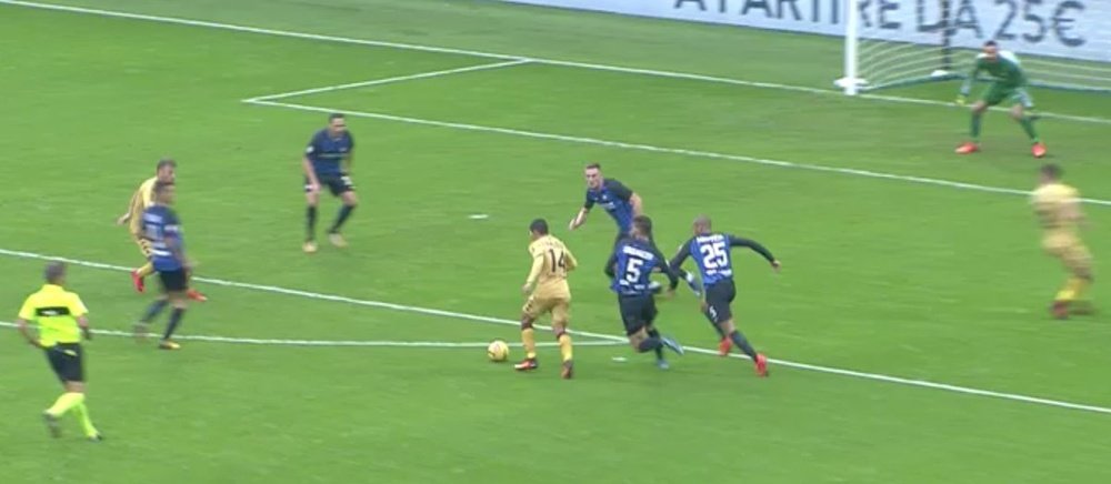 Falqué marcó un golazo ante el Inter. Twitter
