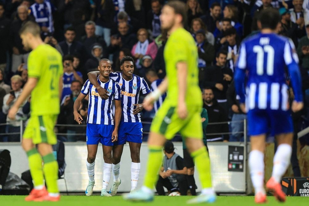 Djaló e Omorodion, os goleadores da noite. EFE