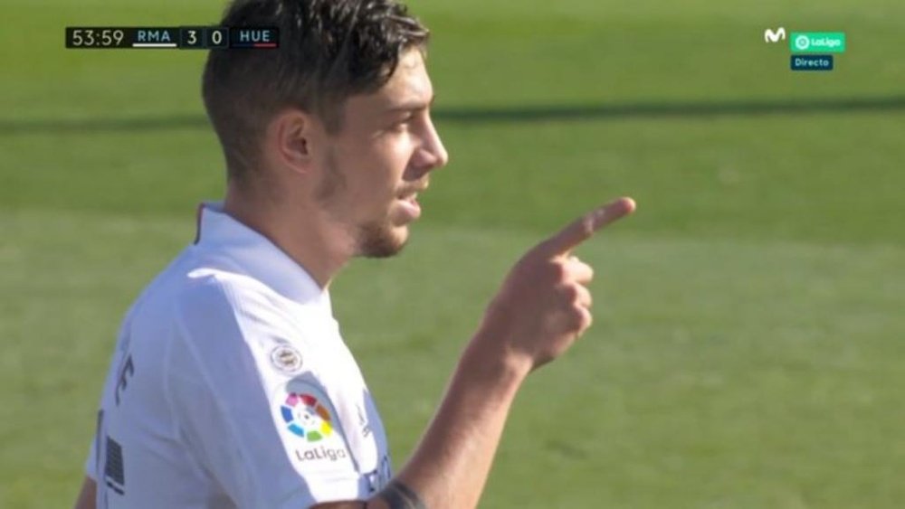 Fede Valverde marque encore contre Huesca. Capture/MovistarLaLiga