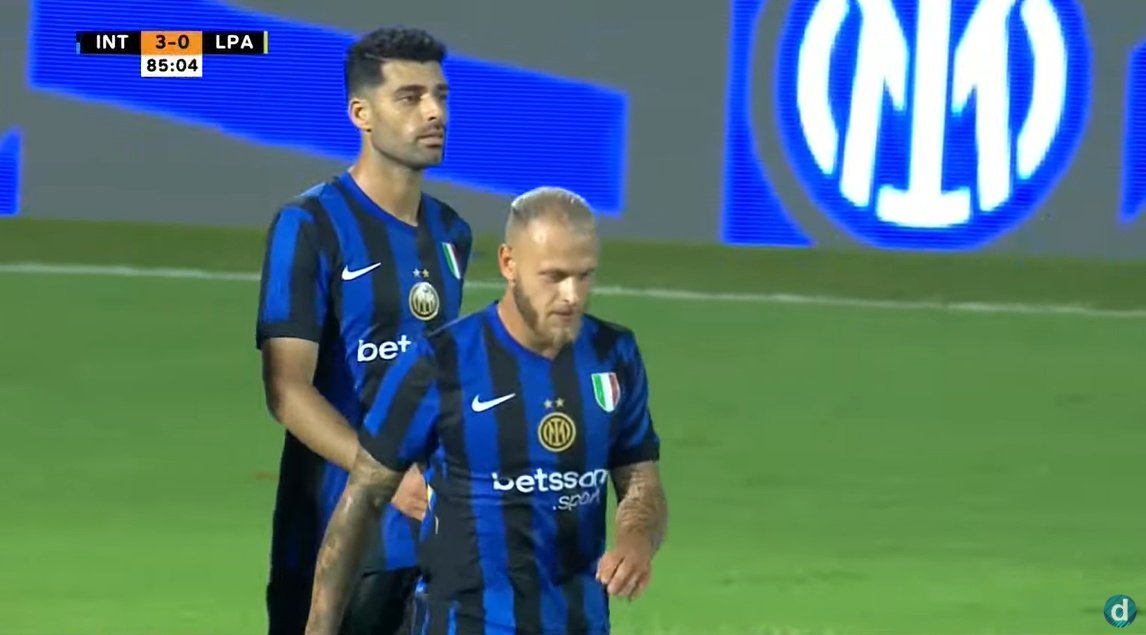 Dimarco segna un gran gol contro il Las Palmas. Youtube/DeportesTVCanarias