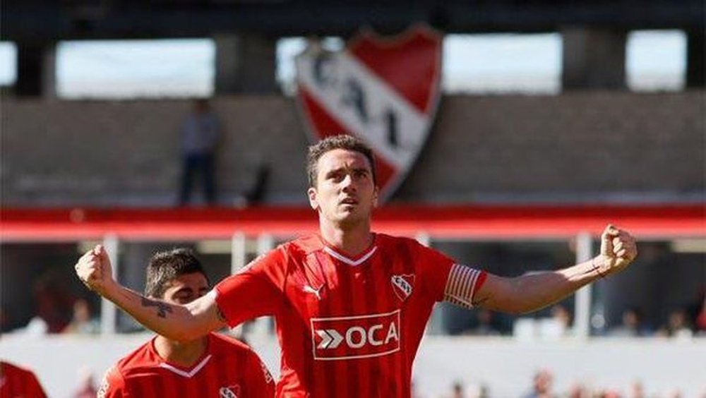 Federico Mancuello, celebrando un gol con Independiente. Twitter