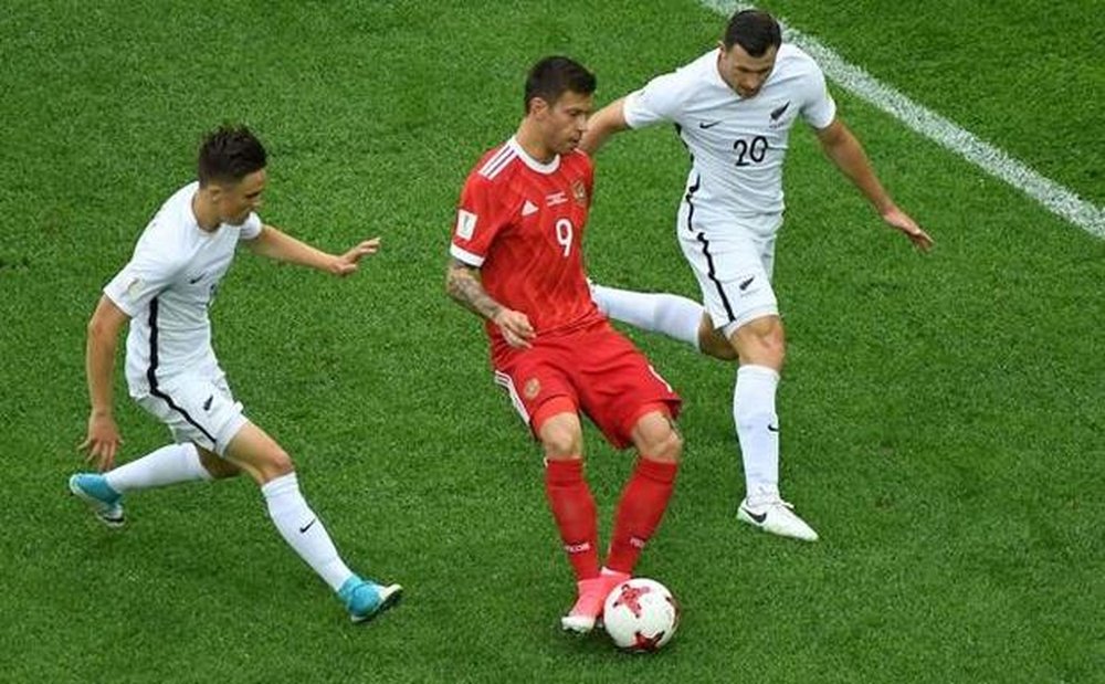 Russia's Fedor Smolov: goalscorer against New Zealand. AFP
