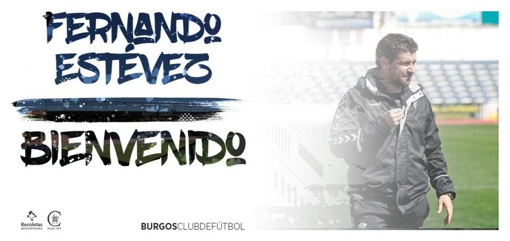 Fernando Estévez se hace cargo del Burgos. Twitter/Burgos_CF