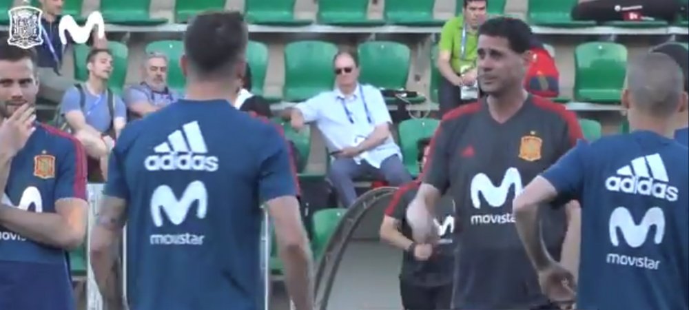 Fernando Hierro dirigió a España por primera vez en Krasnodar. Captura/SEFútbol