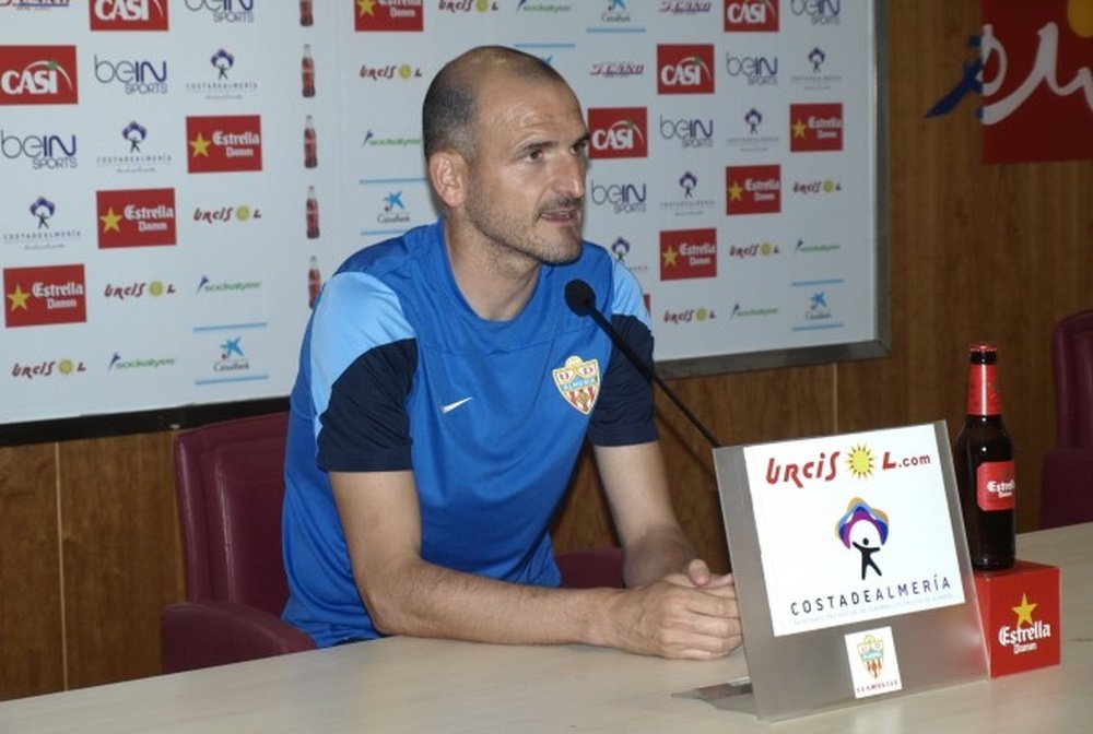 El técnico del Almería fue franco a la hora de analizar el rendimiento de su equipo. UDAlmería