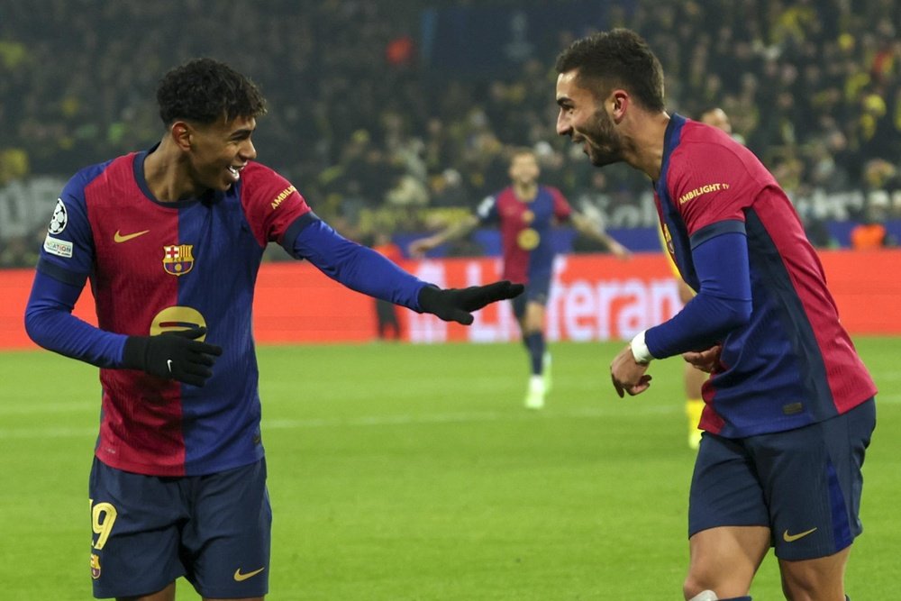 Ferran y Lamine apagan el infierno de Dortmund. EFE
