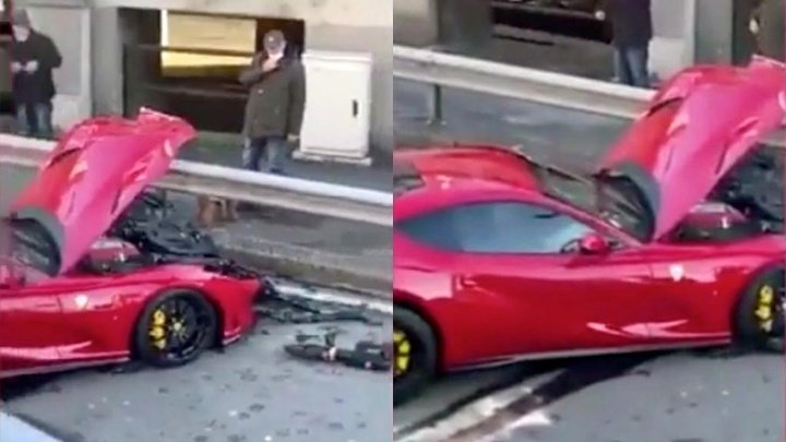 Deja su Ferrari hecho a medida en el túnel de lavado y un empleado lo destroza