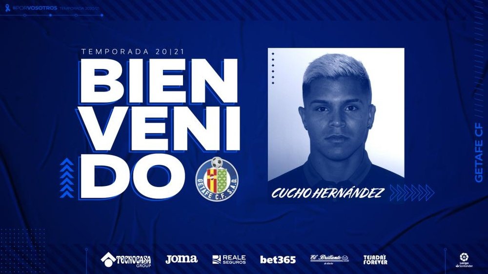 Cucho has signed for Getafe. Twitter/GetafeCF