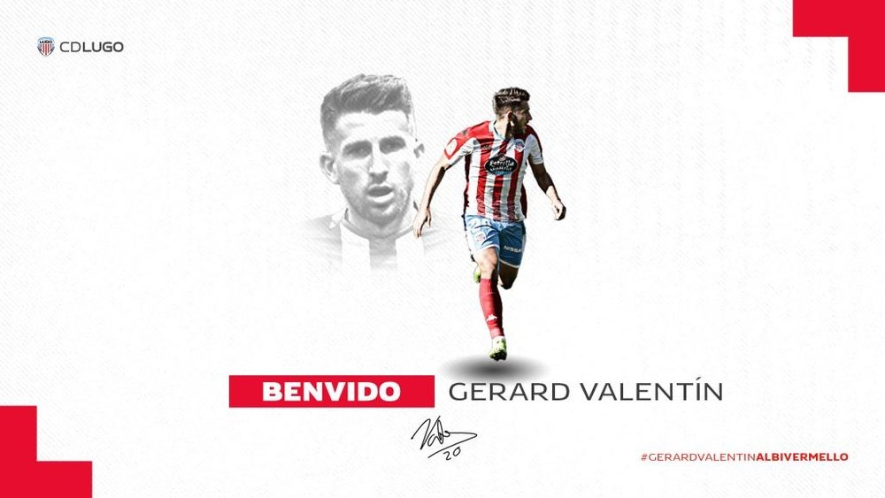 Gerard Valentín firma definitivamente con el Lugo. Twitter/CDeportivoLugo