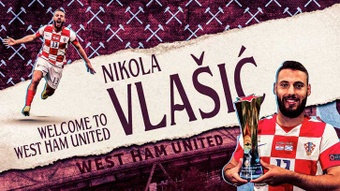 Nikola Vlasic, nuevo jugador del West Ham. Twitter/WestHam