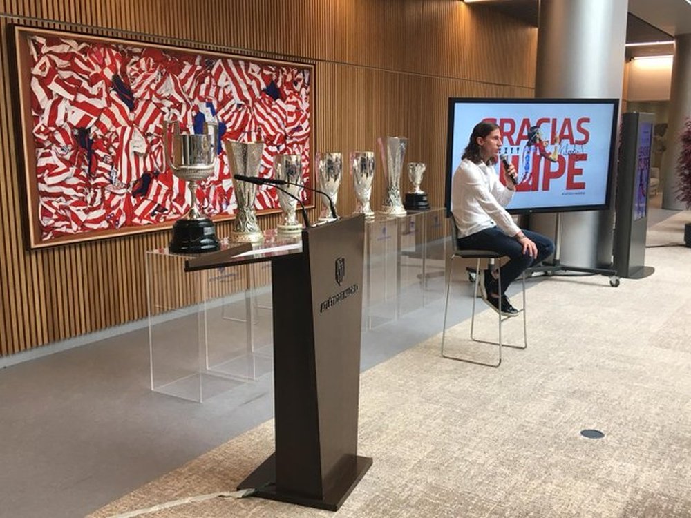 Les adieux de Filipe Luis. Twitter/Atlético