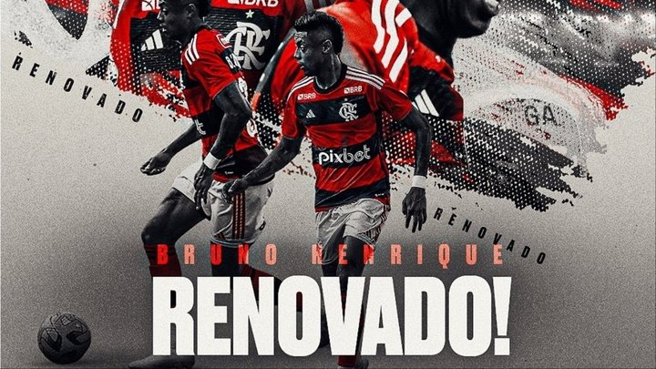 Flamengo renova com Bruno Henrique até 2026