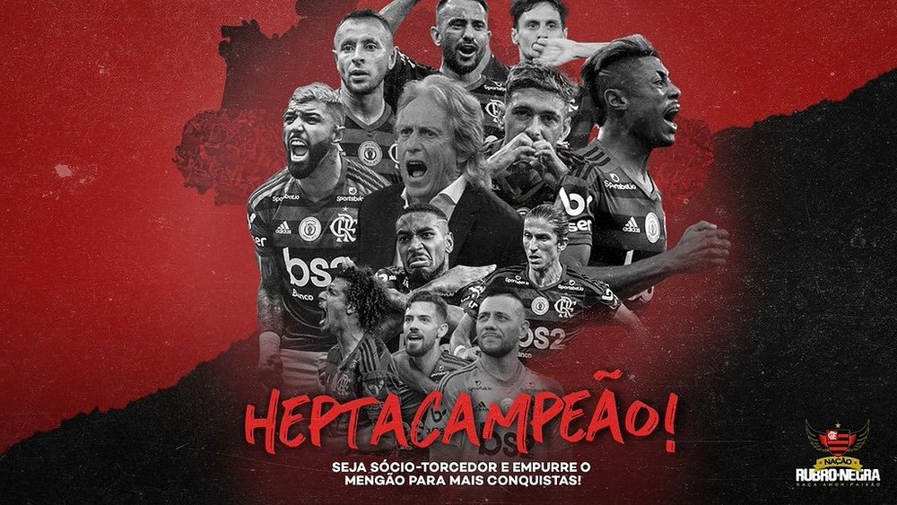 Flamengo é o campeão brasileiro de 2019. Twitter Flamengo