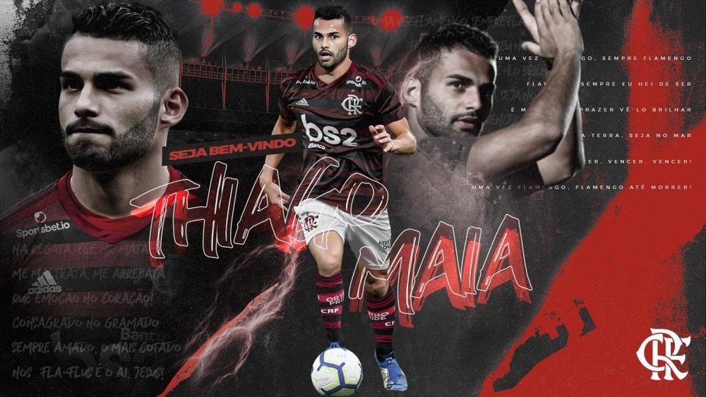Officiel - Lille prête Thiago Maia à Flamengo. Twitter/Flamengo